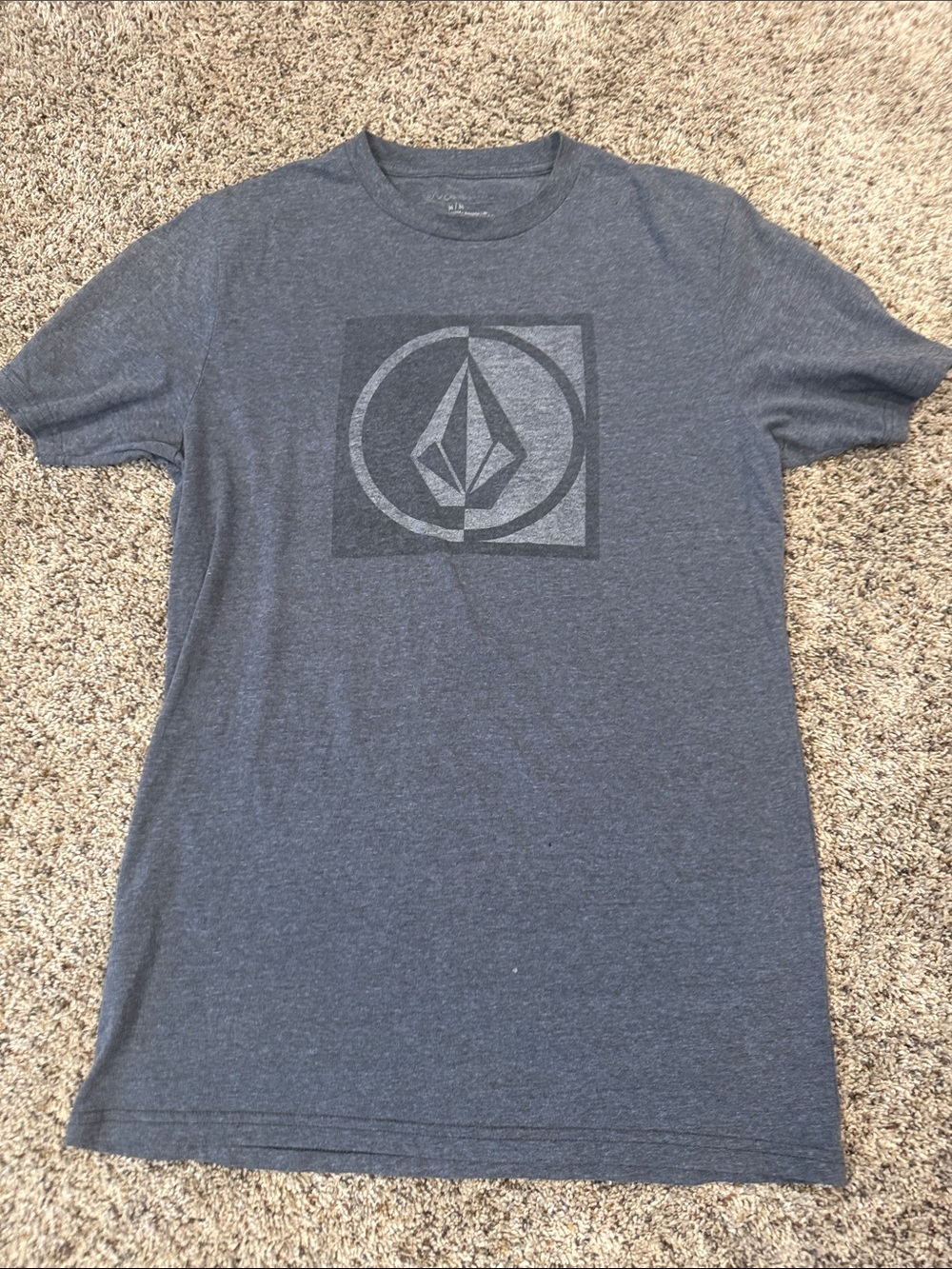 Volcom Men's Heather Charcoal Graphic Tee
